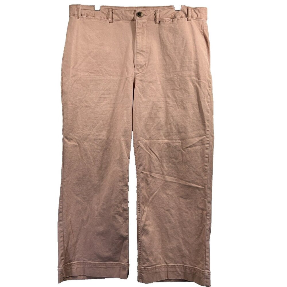 Old Navy Women's Jeans Pants 16 Pink Wide Leg Zip Button Y2K‎ Cotton Spandex
